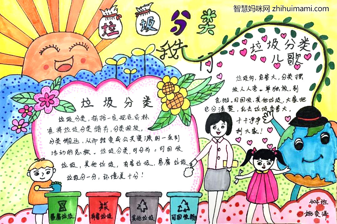 “垃圾分类，全民行动”主题手抄报一等奖（9张）-图7