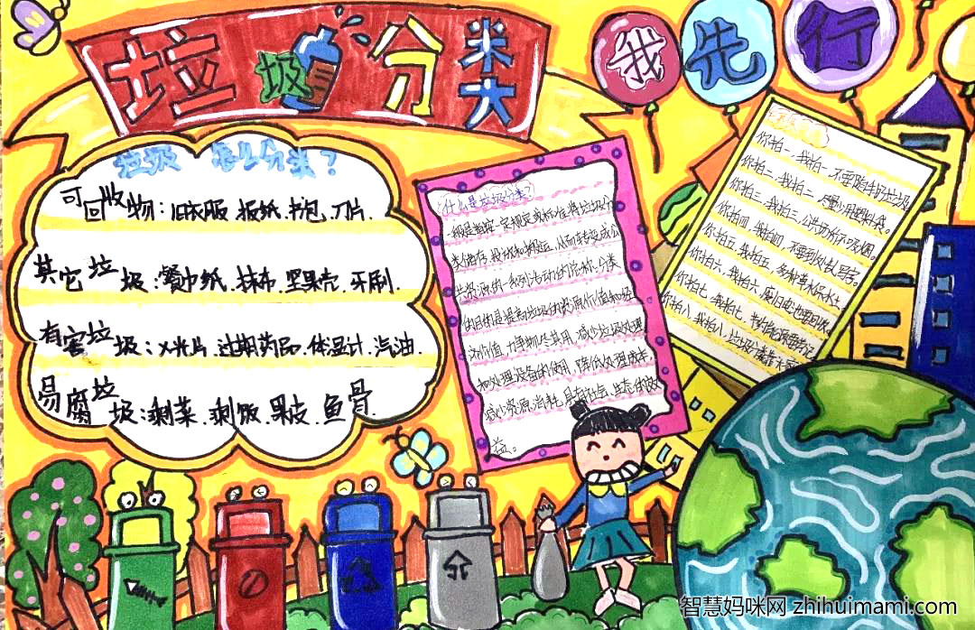 “垃圾分类，全民行动”主题手抄报一等奖（9张）-图2