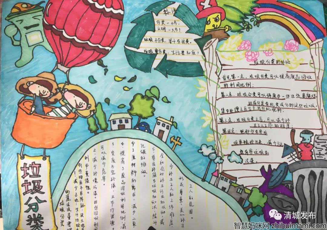 垃圾分类人人有责手抄报一等奖-图1