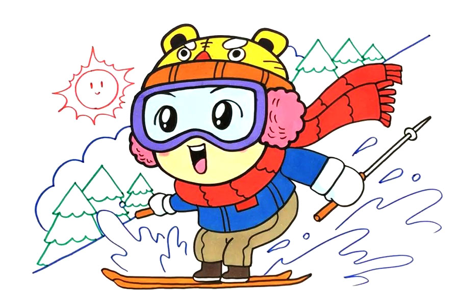学画一个滑雪的小人-图6