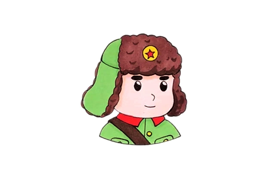 学习雷锋简笔画绘画素材-图7
