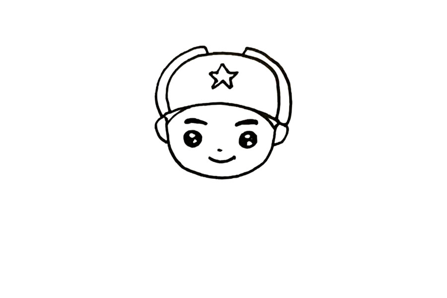 学习雷锋简笔画怎么画-图4