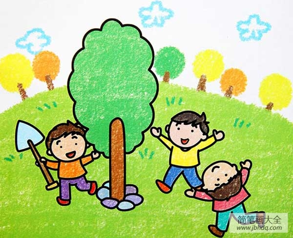 三个栽树的小孩