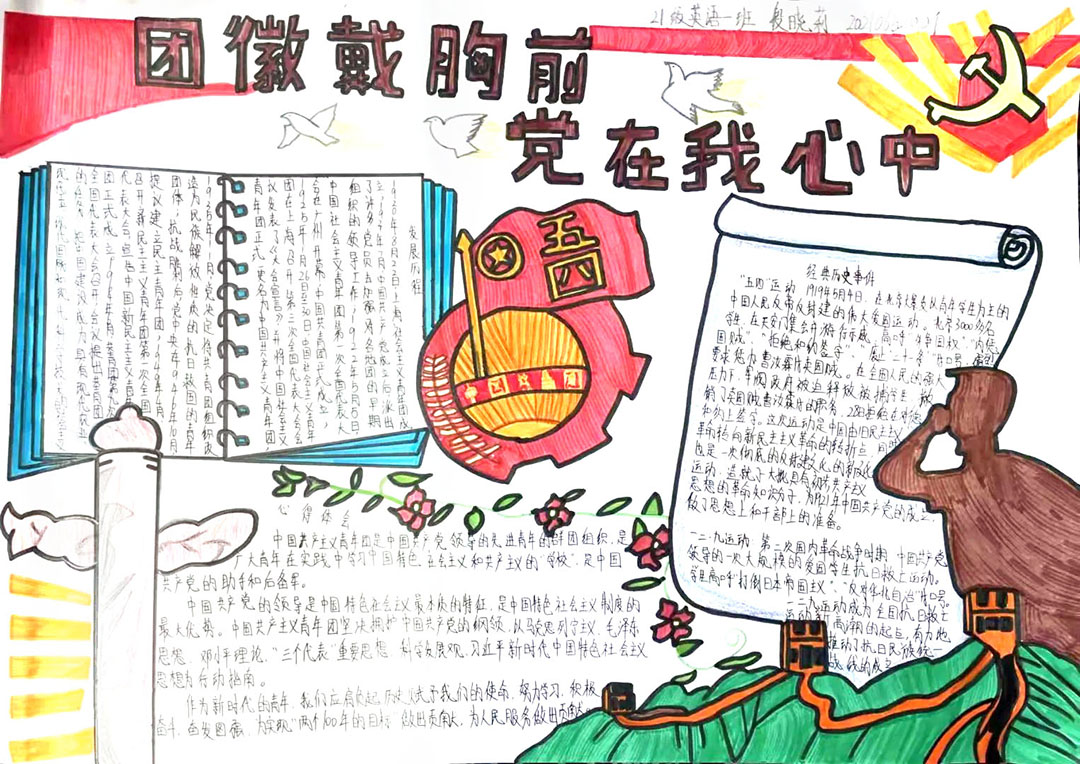 8张喜迎建团百年的手抄报-图2