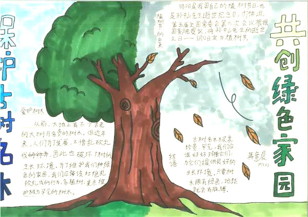 “保护古树名木,呵护绿色家园”主题手抄报-图2 “保护古树名木,呵护绿色家园”主题手抄报-图2