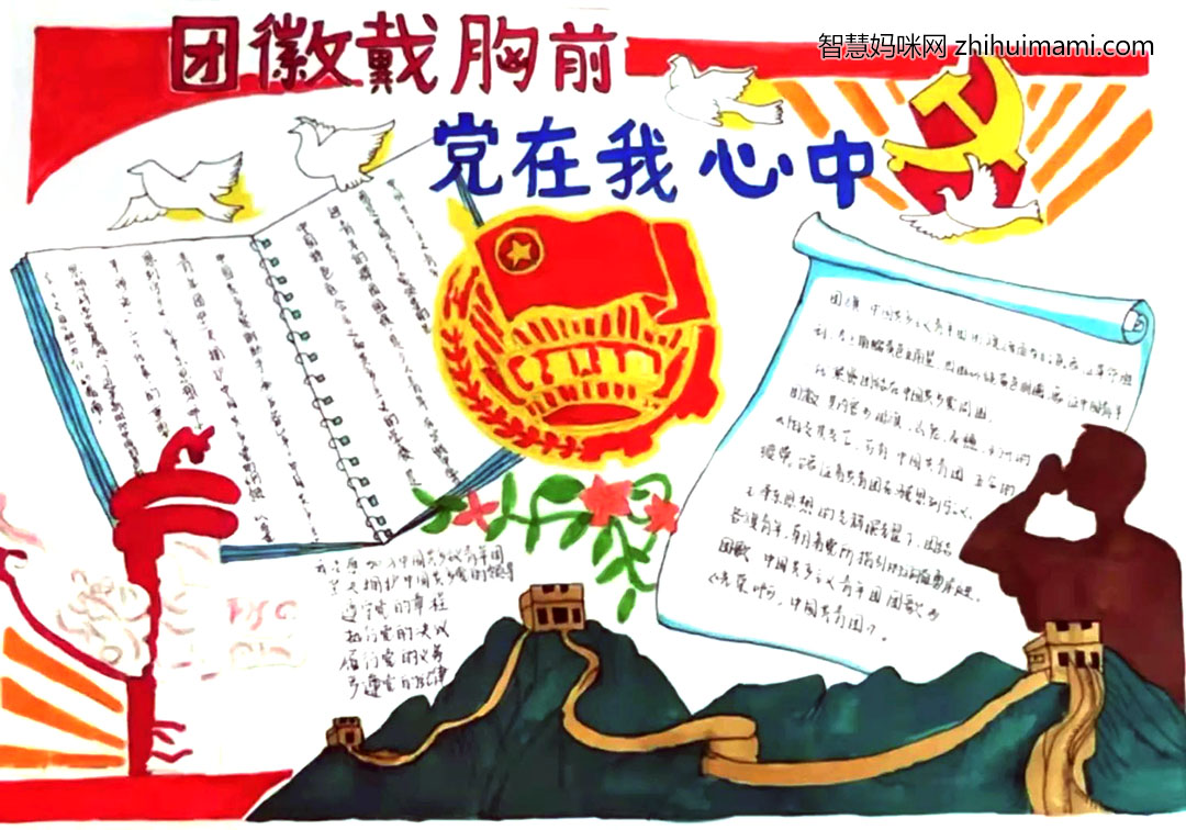 8张喜迎建团百年的手抄报-图1
