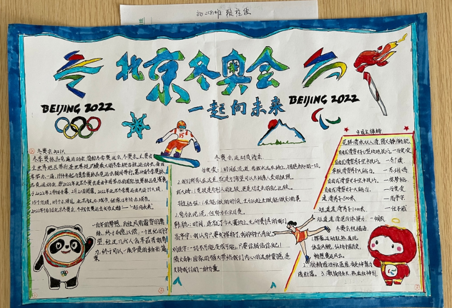 我眼中的冬奥主题手抄报-图4