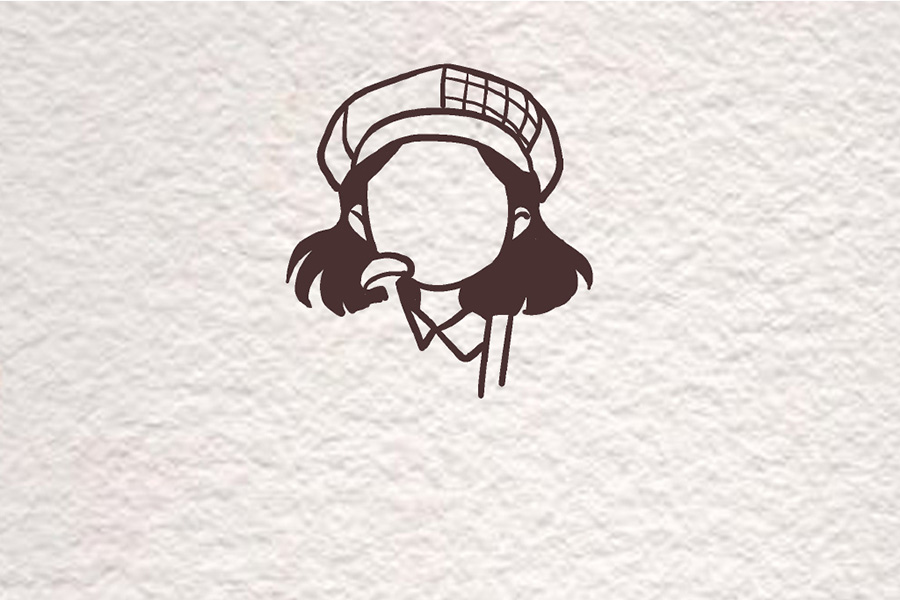 复古风美少女简笔画画法步骤-图2