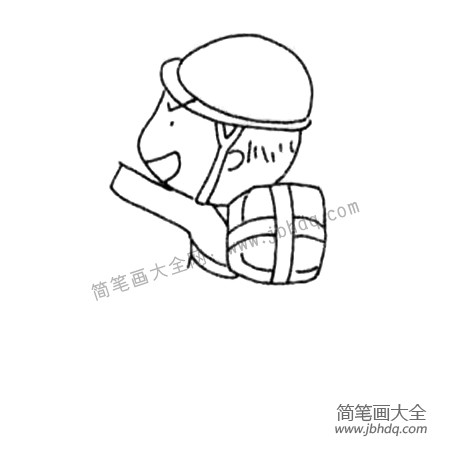 3.画出士兵的手臂和背包