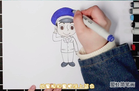 警察简笔画