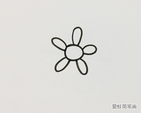 五瓣花简笔画