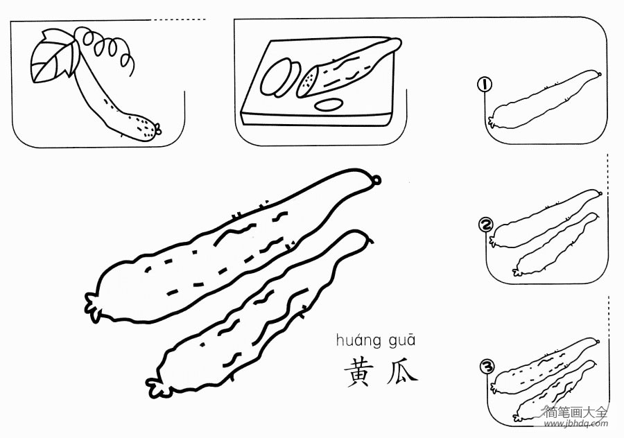 黄瓜怎么画