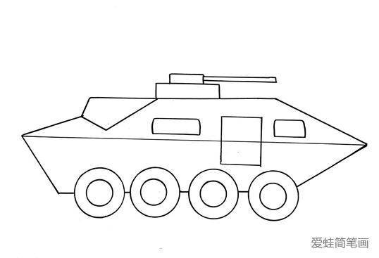 特警战车简笔画