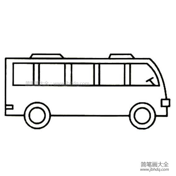 幼儿简单公共汽车简笔画