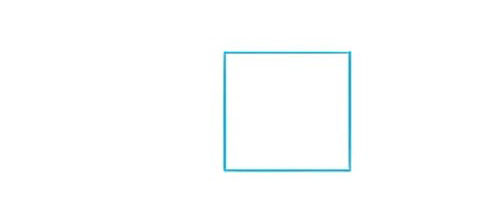 1.首先画一个正方形。