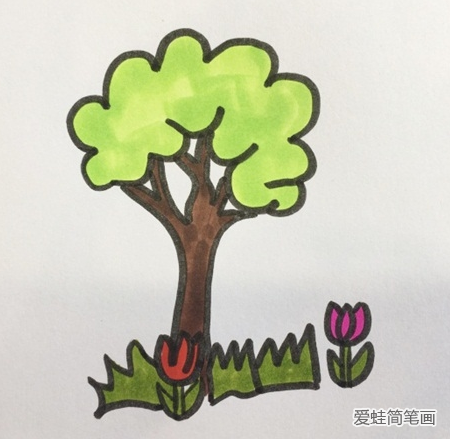 花草树木简笔画