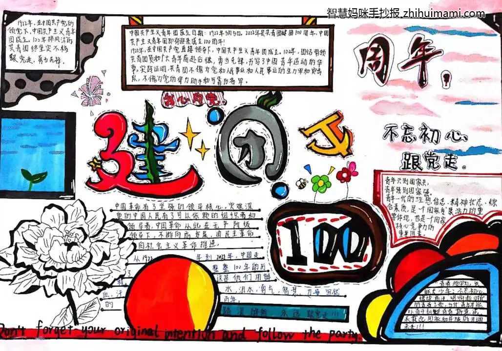2022年庆祝建团百年手抄报一等奖（10张）-图9