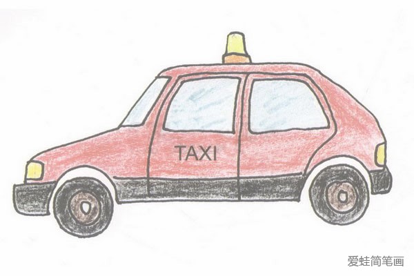 出租车简笔画