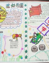 “月圆中秋,诗情画意”主题手抄报