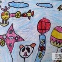 欢庆国庆节儿童画-国庆节大欢乐