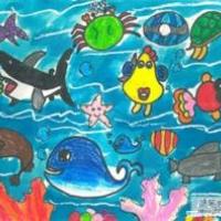 小学海底世界儿童画作品