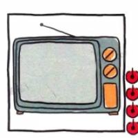 电视机简笔画四步画出 好看的复古电视机简笔画步骤图