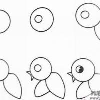 卡通小鸟简笔画图片手绘图解步骤