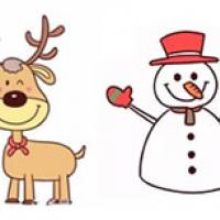 圣诞节快来了，一起来学画雪人/圣诞老人/麋鹿简笔画吧！