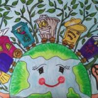 保护环境垃圾分类儿童画简单又漂亮