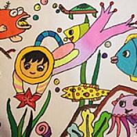 创意儿童画海底世界