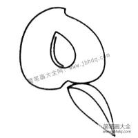 桃子简笔画大全及画法步骤