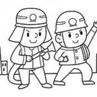 儿童简笔画 卡通消防员简笔画图片 卡通消防员人物简笔画步骤图片大全