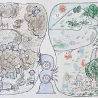 儿童一等奖科幻画《换位思考仪》