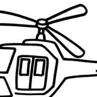 卡通客机、战斗机、直升飞机简笔画