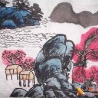 儿童中国画,人间仙境