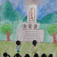 清明节儿童绘画图片-尊敬革命烈士