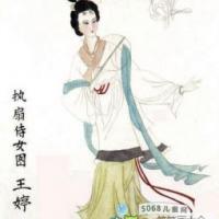 执扇仕女图人物国画考级