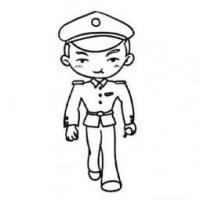 儿童人物简笔画警察