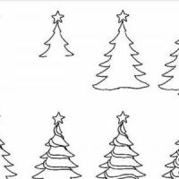 漂亮的圣诞树简笔画教程
