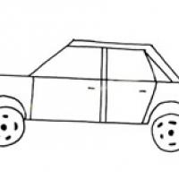 【小汽车简笔画】简笔画小汽车的简单画法