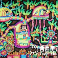 二等奖中学生获奖科幻画《胡萝卜采收机》欣赏