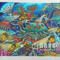 小学生二等奖获奖科幻画《高科技海洋万能船》鉴赏