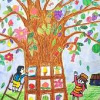 儿童科幻画欣赏：超级果树