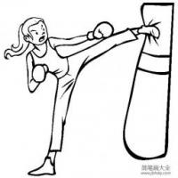 体育运动图片 跆拳道简笔画图片