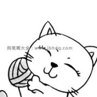 调皮的小猫简笔画