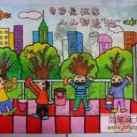 四年级国庆节图画 小学生国庆节图画大全