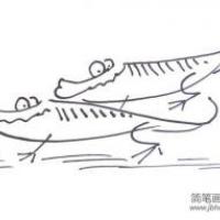 鳄鱼的简笔画画法