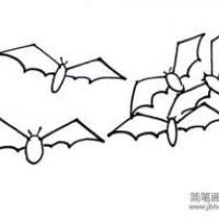 蝙蝠简笔画画法