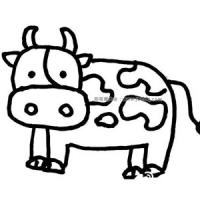奶牛简笔画图片