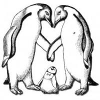 企鹅简笔画 快乐的大脚简笔画图片